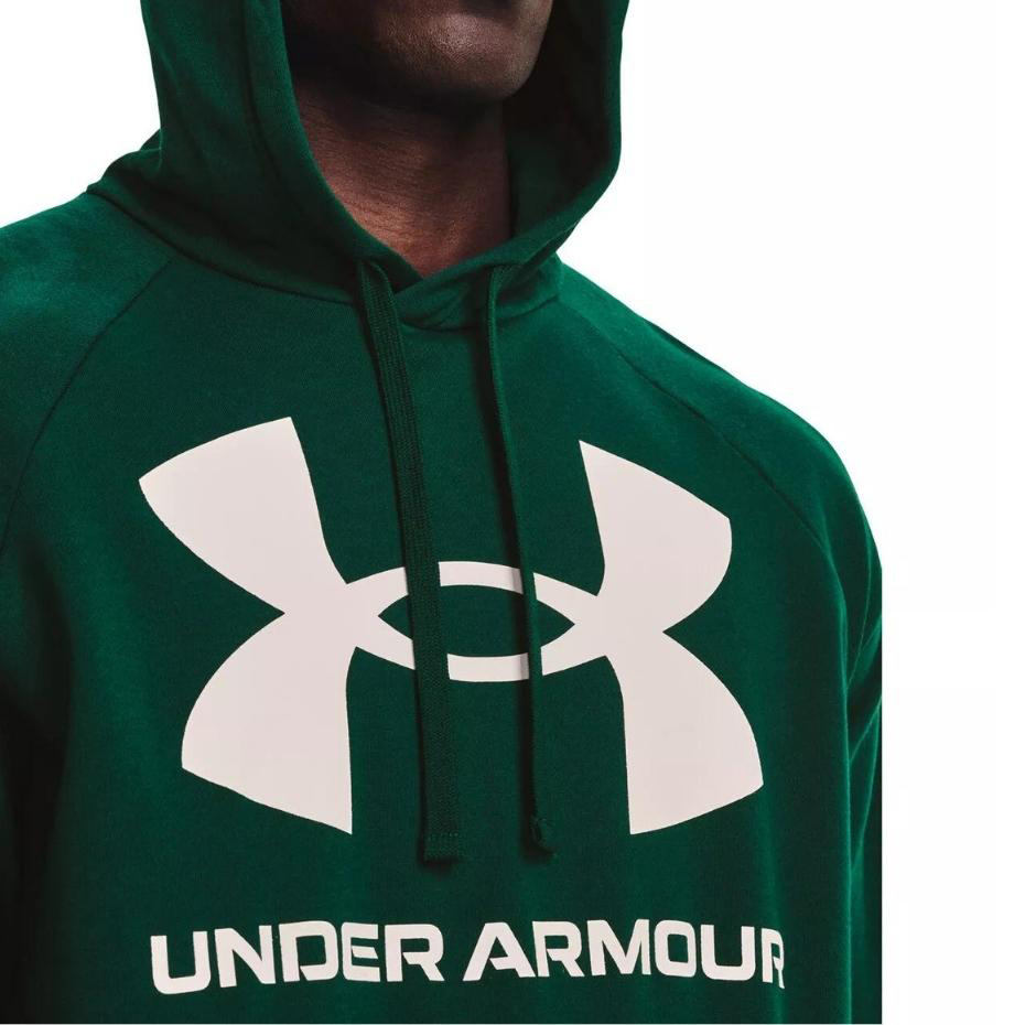 Bluza męska Under Armour Rival Fleece Big Logo HD zielona – ujęcie 6