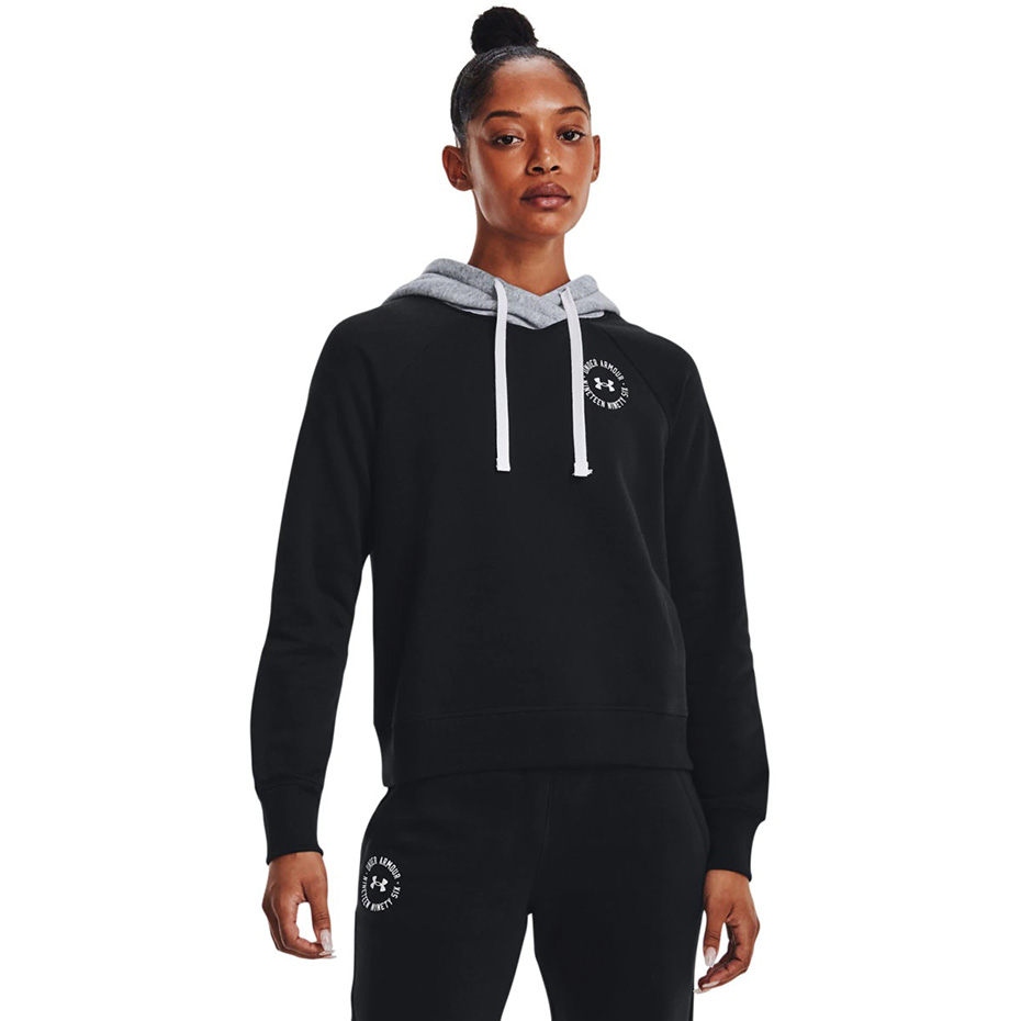 Bluza damska Under Armour Rival Fleece CB Hoodie czarna