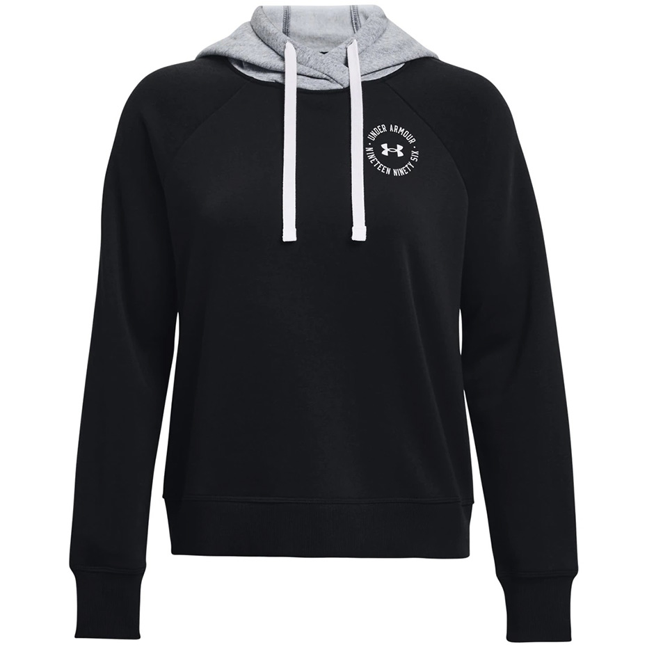 Bluza damska Under Armour Rival Fleece CB Hoodie czarna – ujęcie 2