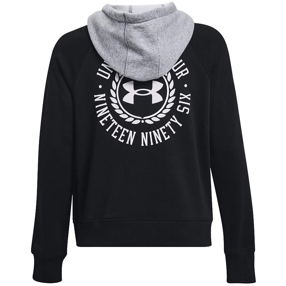 Bluza damska Under Armour Rival Fleece CB Hoodie czarna – ujęcie 3