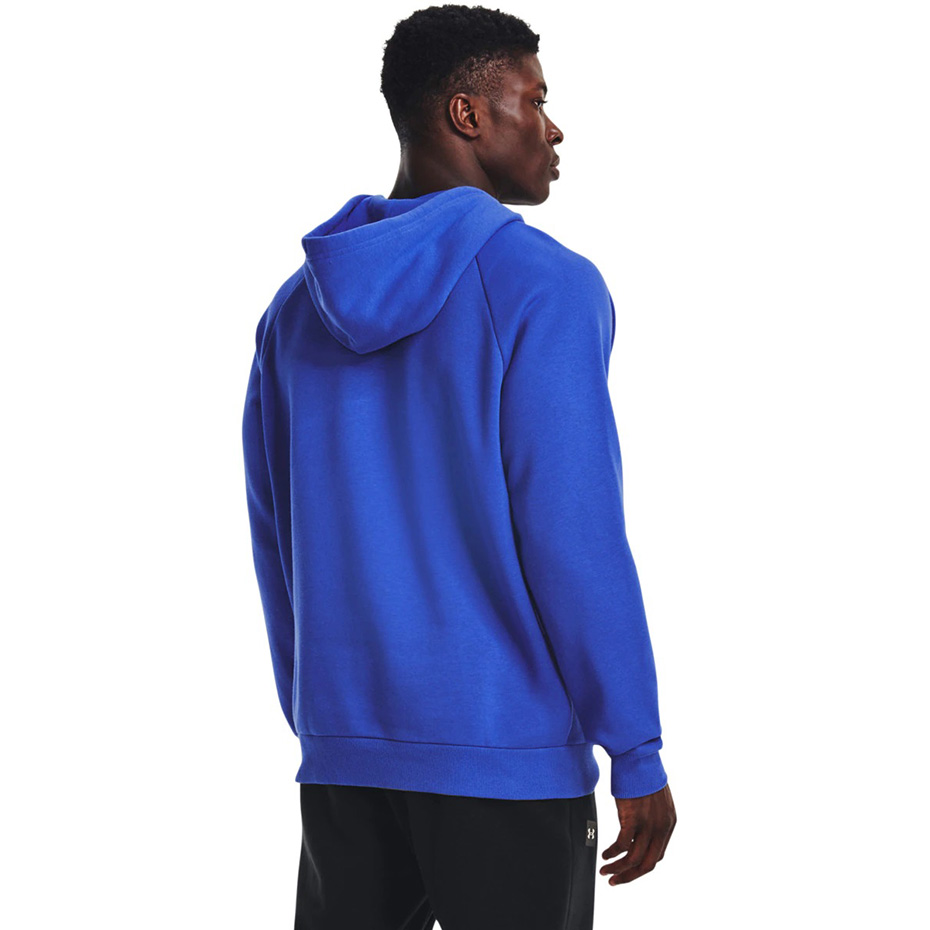 Bluza męska Under Armour Rival Fleece Hoodie niebieska – ujęcie 5
