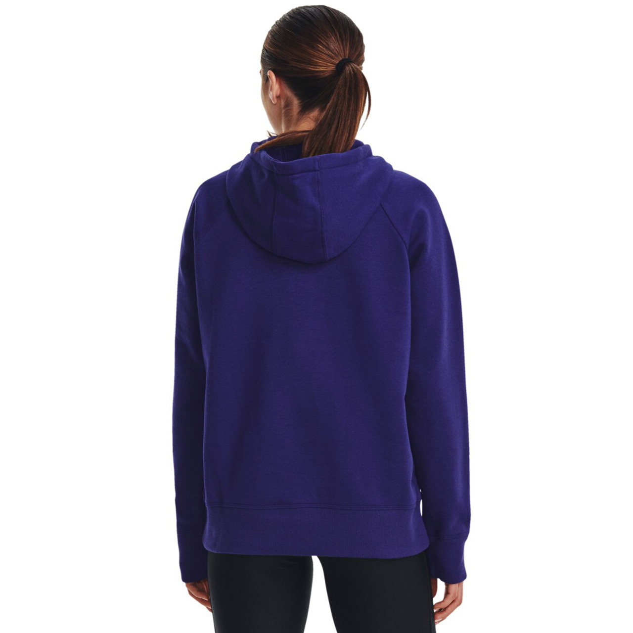 Bluza damska Under Armour Rival Fleece HB Hoodie granatowa – ujęcie 4