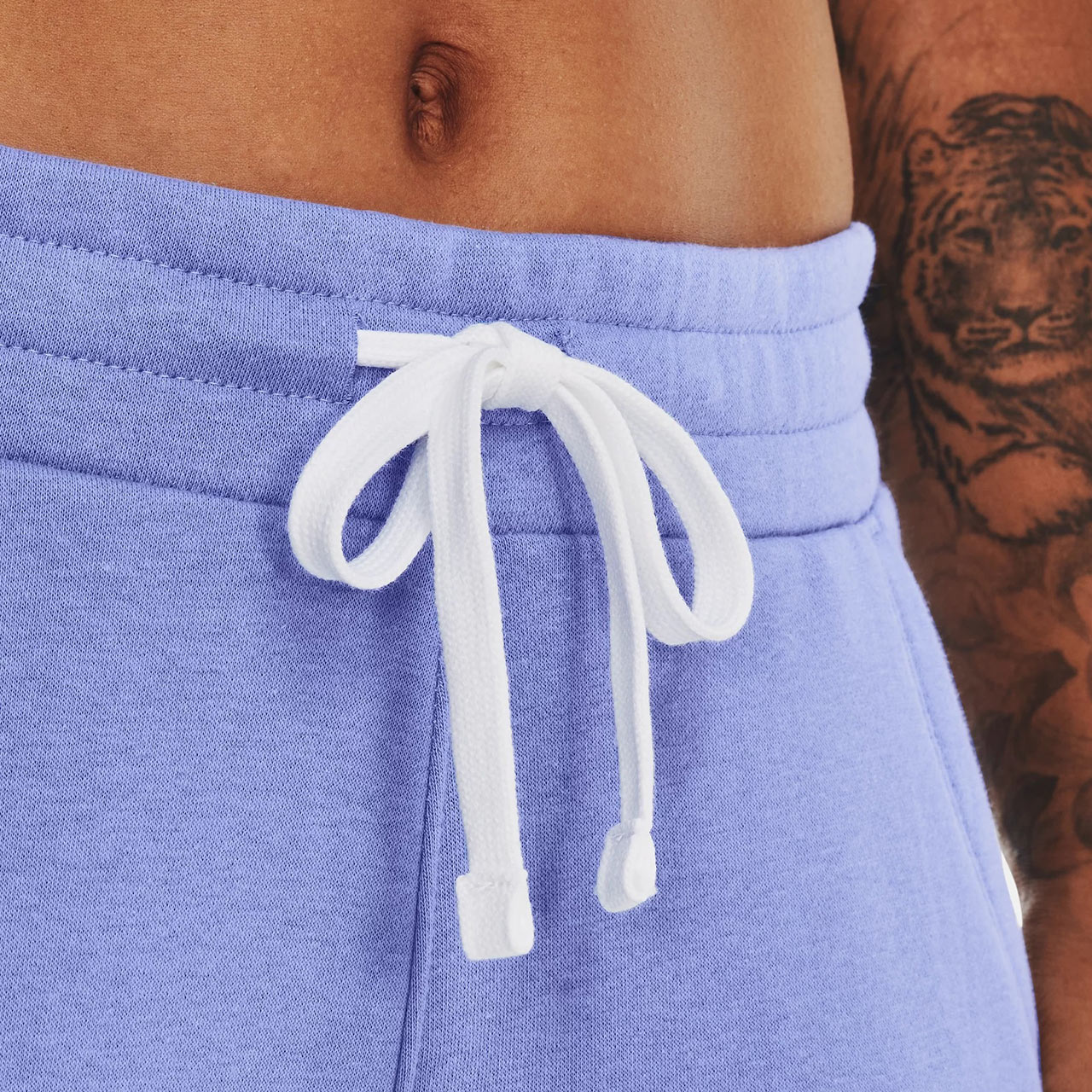 Spodnie damskie Under Armour Rival Fleece fioletowe – ujęcie 4