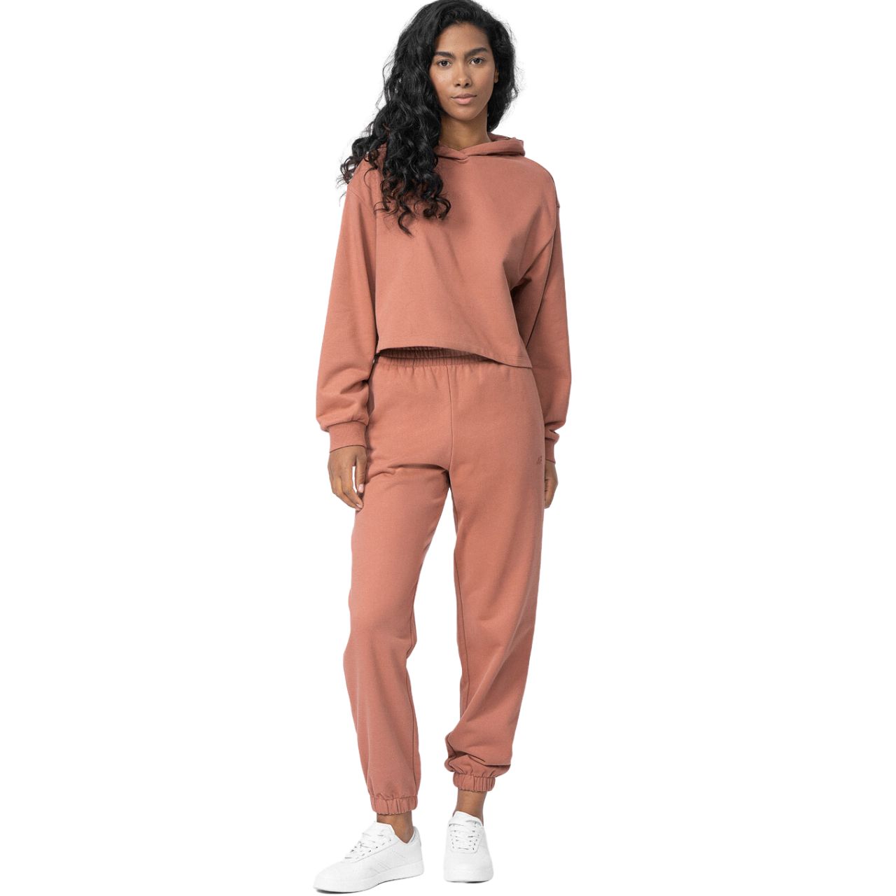 Spodnie damskie 4F F147 pomarańczowe 4FSS23TTROF147 – ujęcie 3