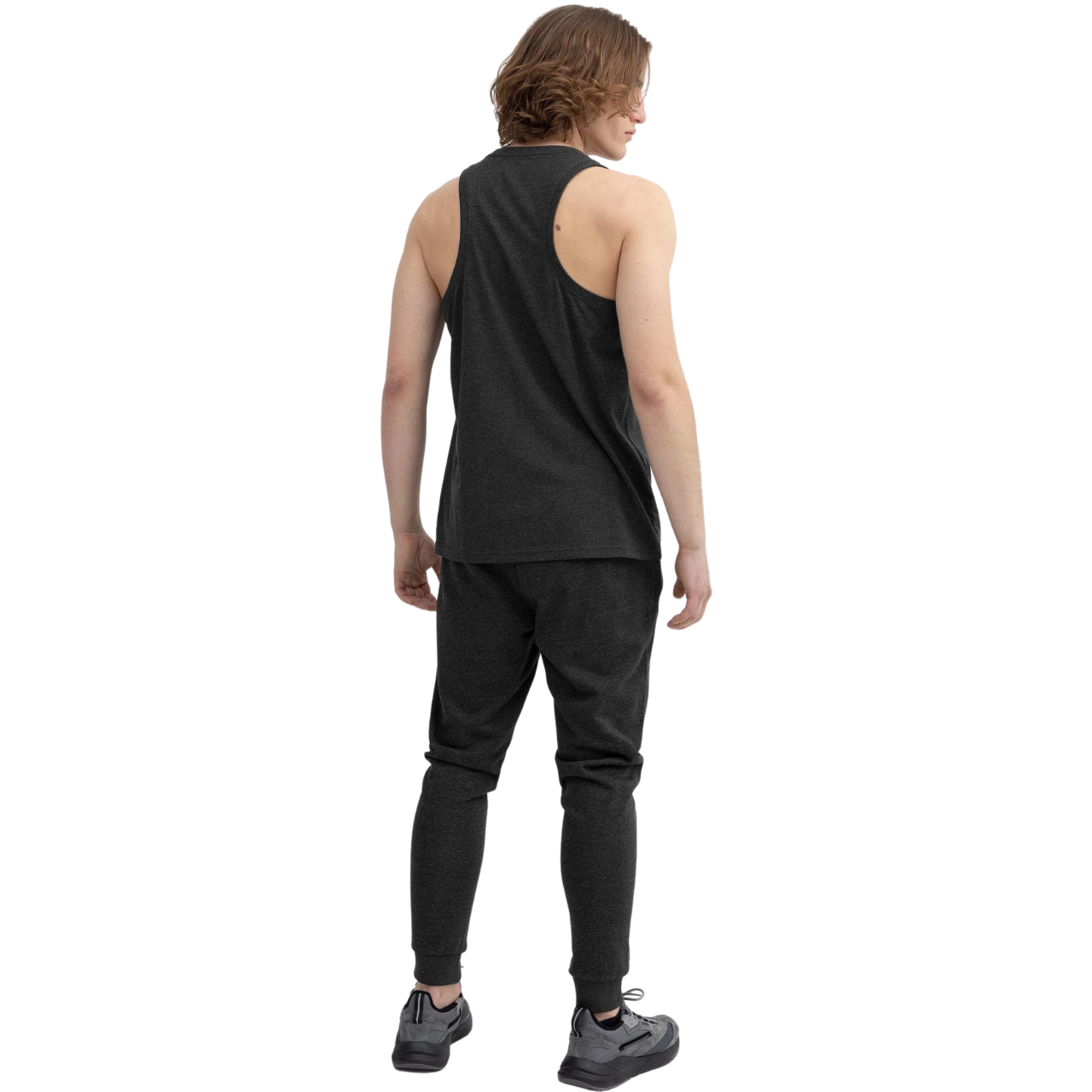 Spodnie męskie 4F M223 ciemny szary melanż 4FSS23TTROM223 – ujęcie 3