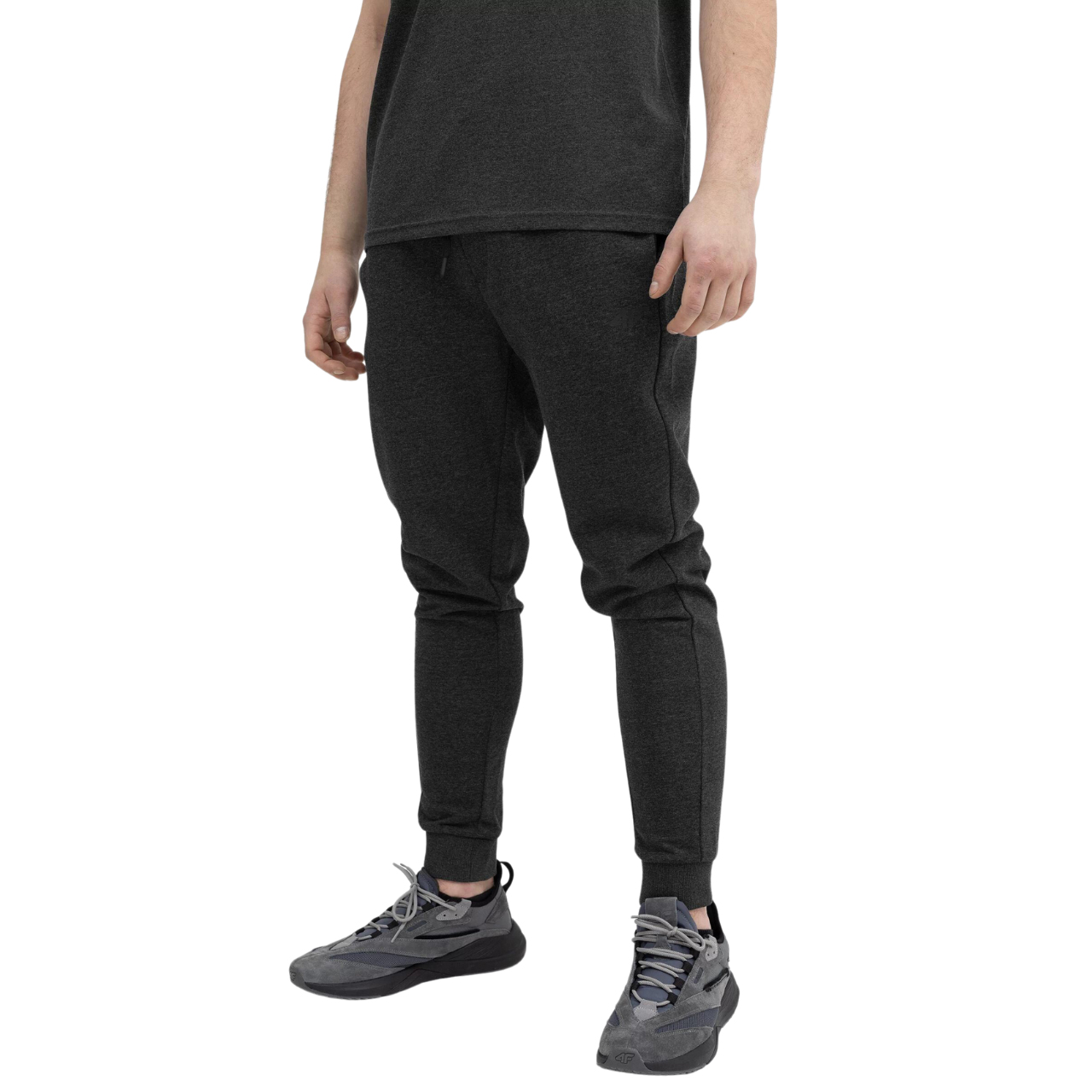 Spodnie męskie 4F M223 ciemny szary melanż 4FSS23TTROM223