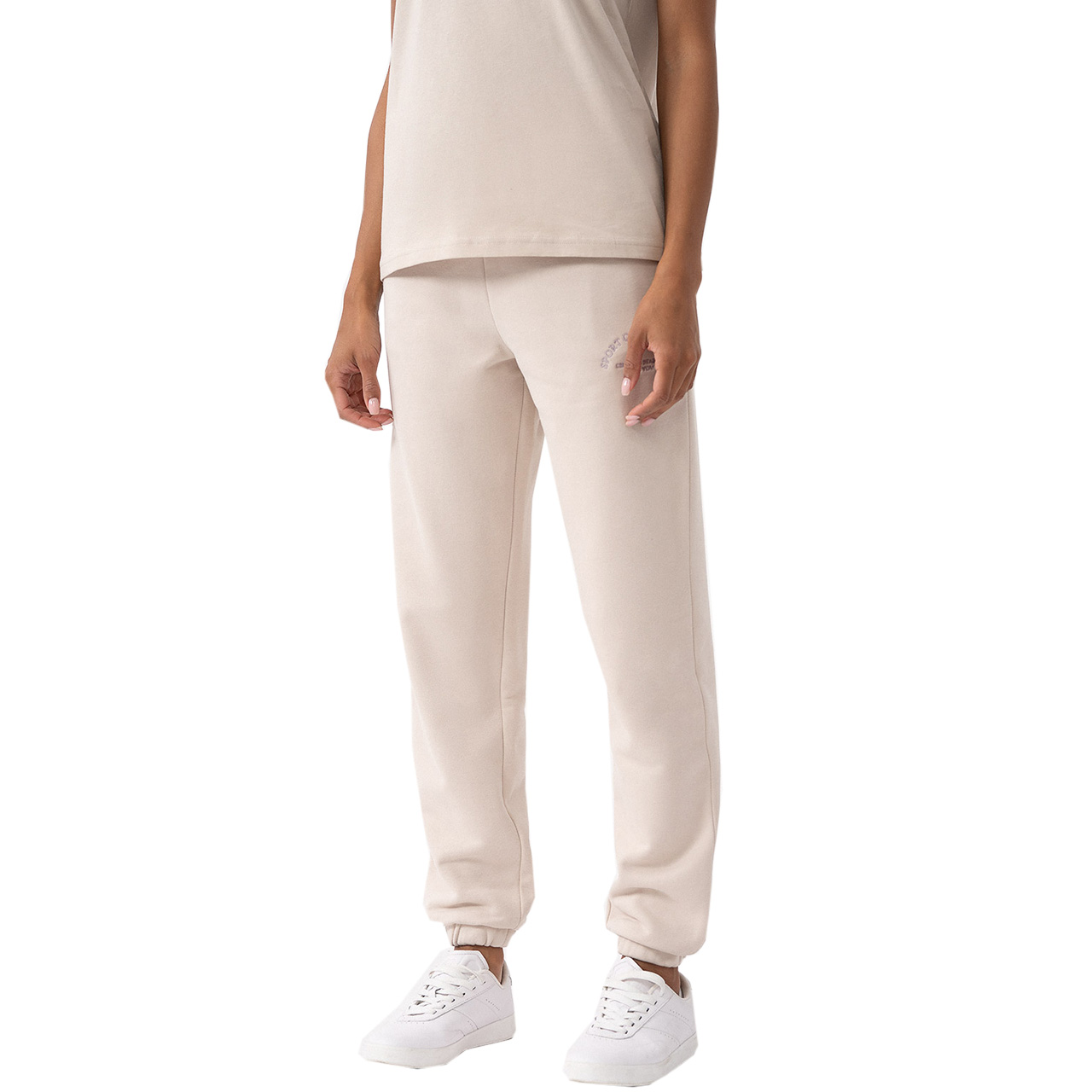 Spodnie damskie 4F CAS F472 beżowe 4FAW23TTROF472