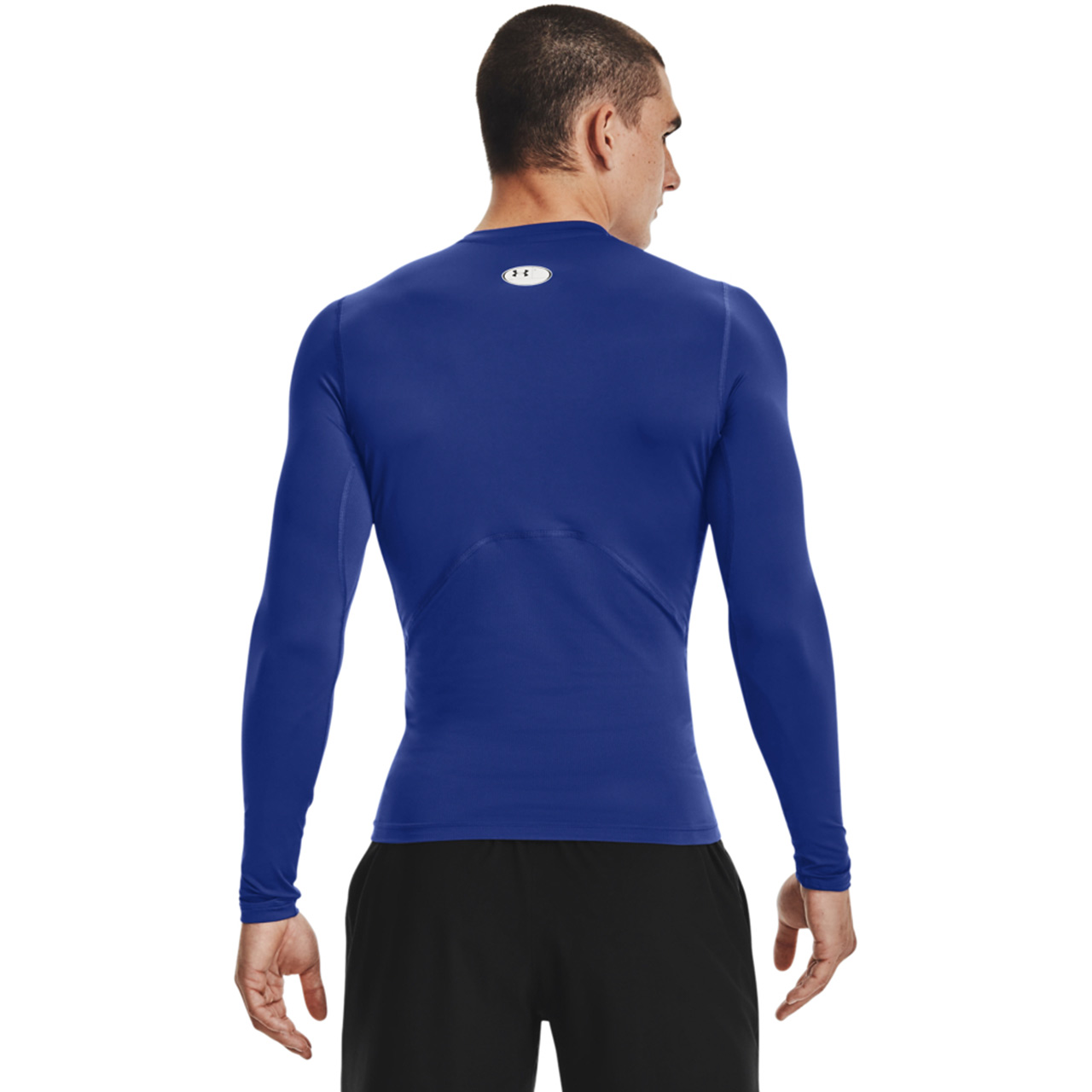 Koszulka męska Under Armour HG Armour Comp LS niebieska – ujęcie 5
