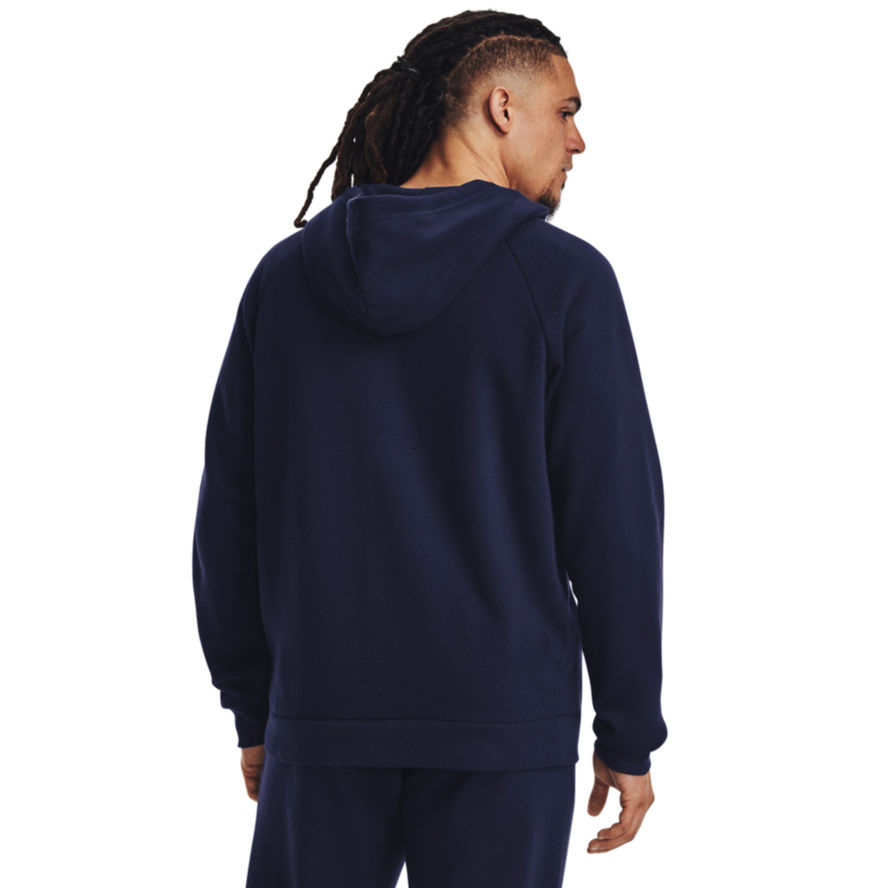 Bluza męska Under Armour Rival Fleece FZ Hoodie granatowa – ujęcie 4