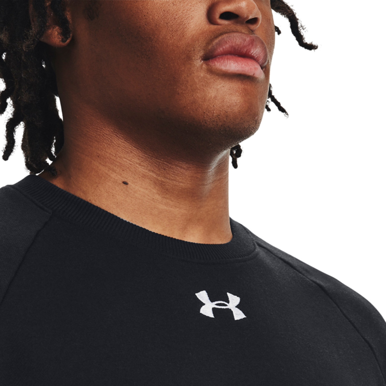 Bluza męska Under Armour Rival Fleece Crew czarna – ujęcie 6