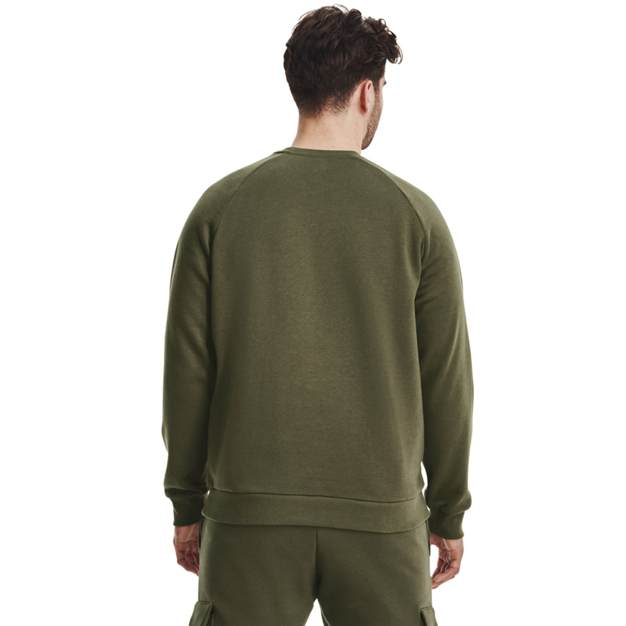 Bluza męska Under Armour Rival Fleece Crew zielona – ujęcie 4