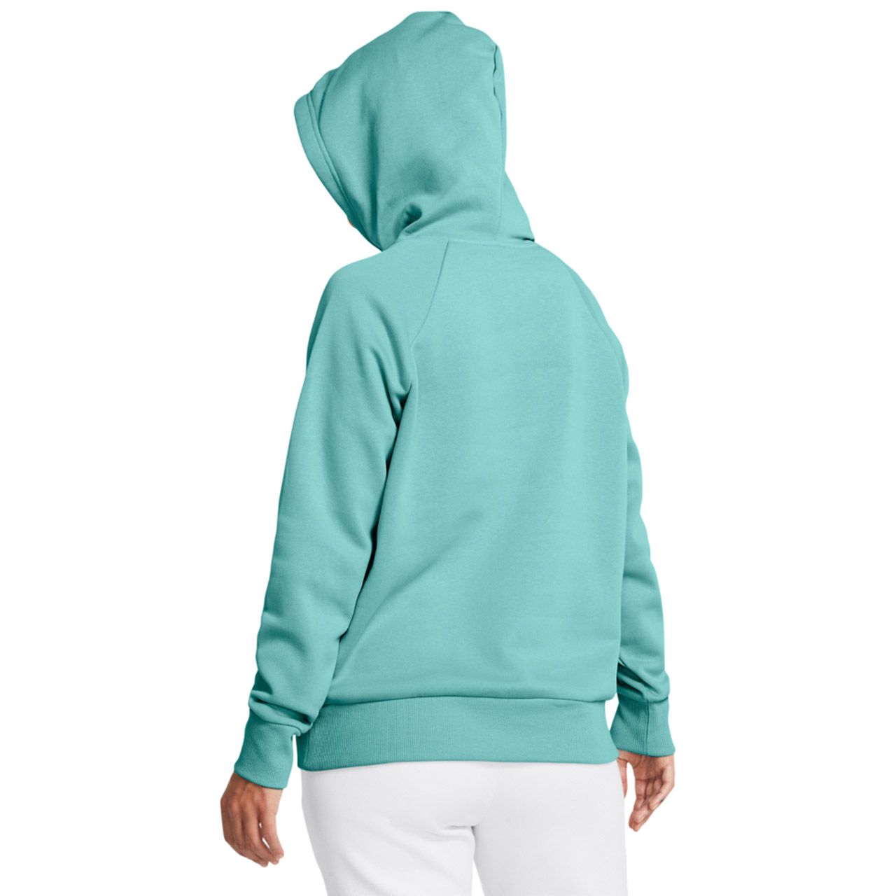 Bluza damska Under Armour Rival Flecce Hoodie zielona – ujęcie 3