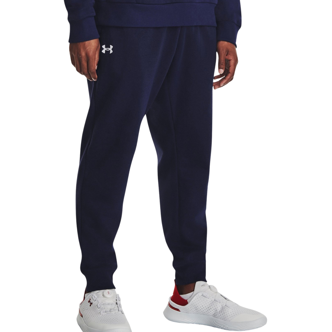 Spodnie męskie Under Armour Rival Fleece Joggers granatowe
