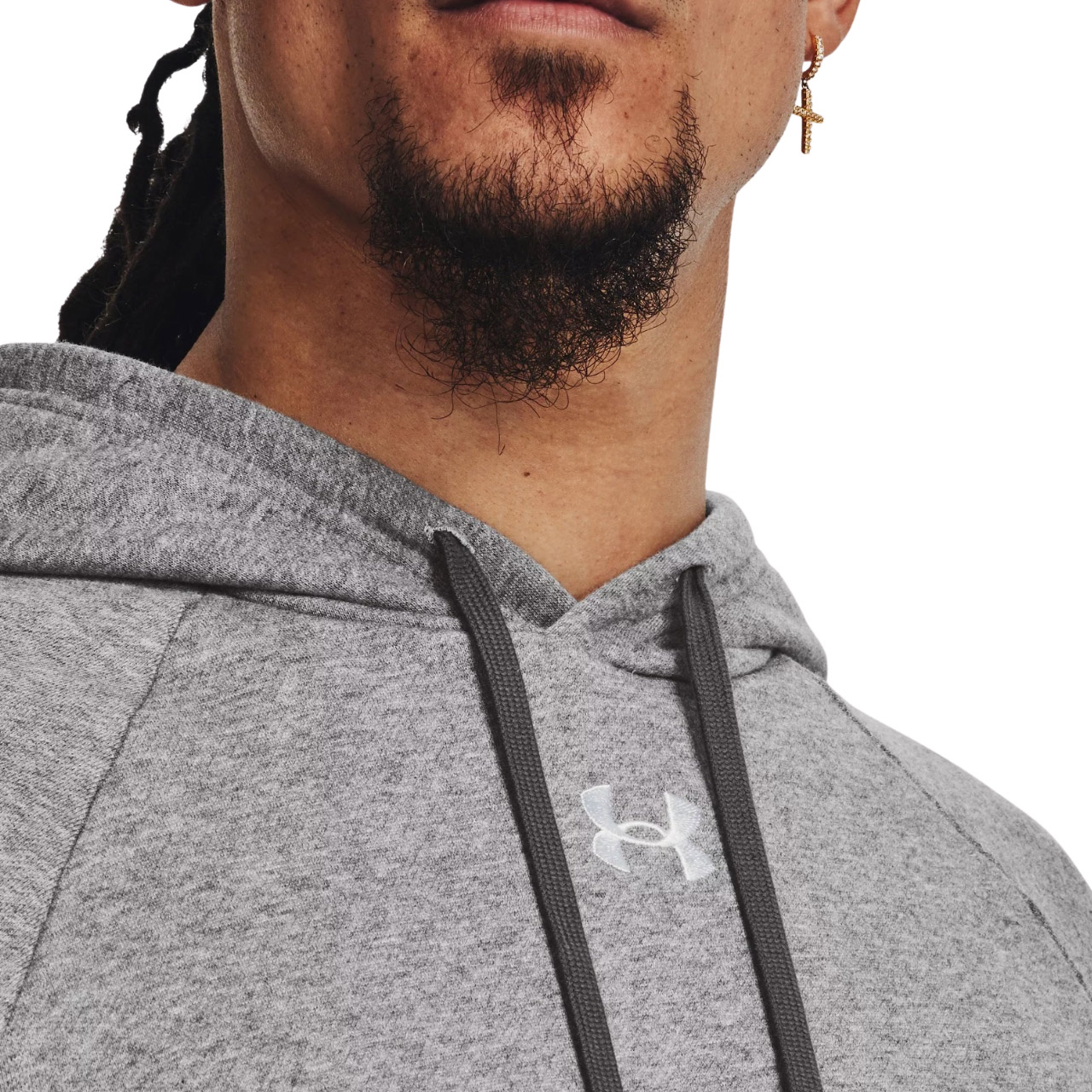Bluza męska Under Armour Rival Fleece Hoodie szara – ujęcie 6
