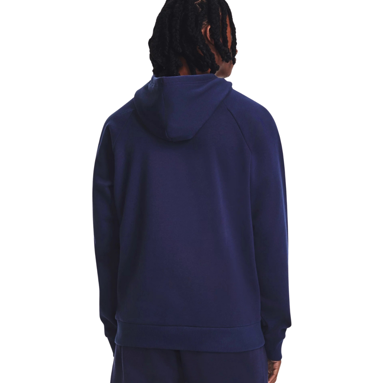 Bluza męska Under Armour Rival Fleece Hoodie granatowa – ujęcie 4