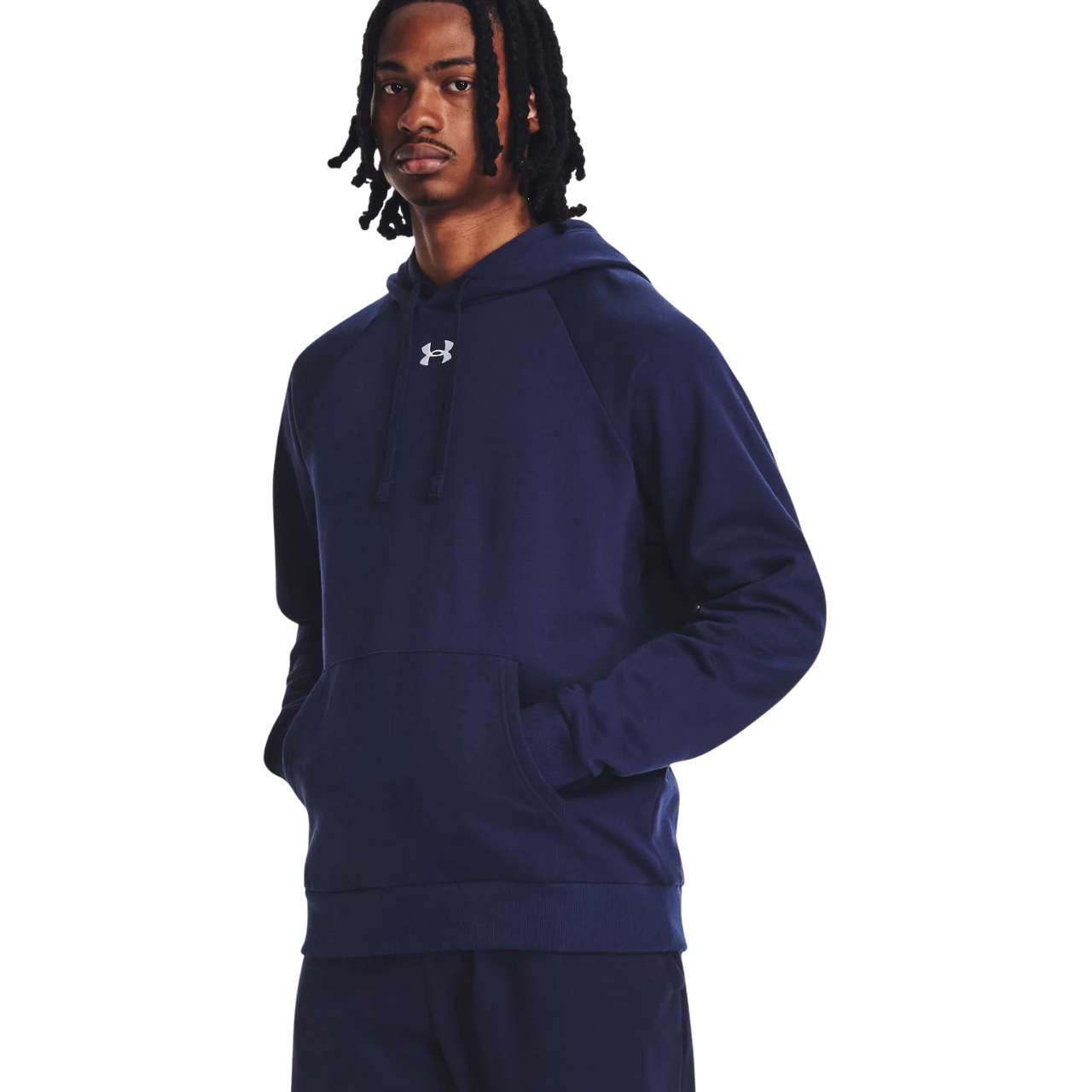 Bluza męska Under Armour Rival Fleece Hoodie granatowa