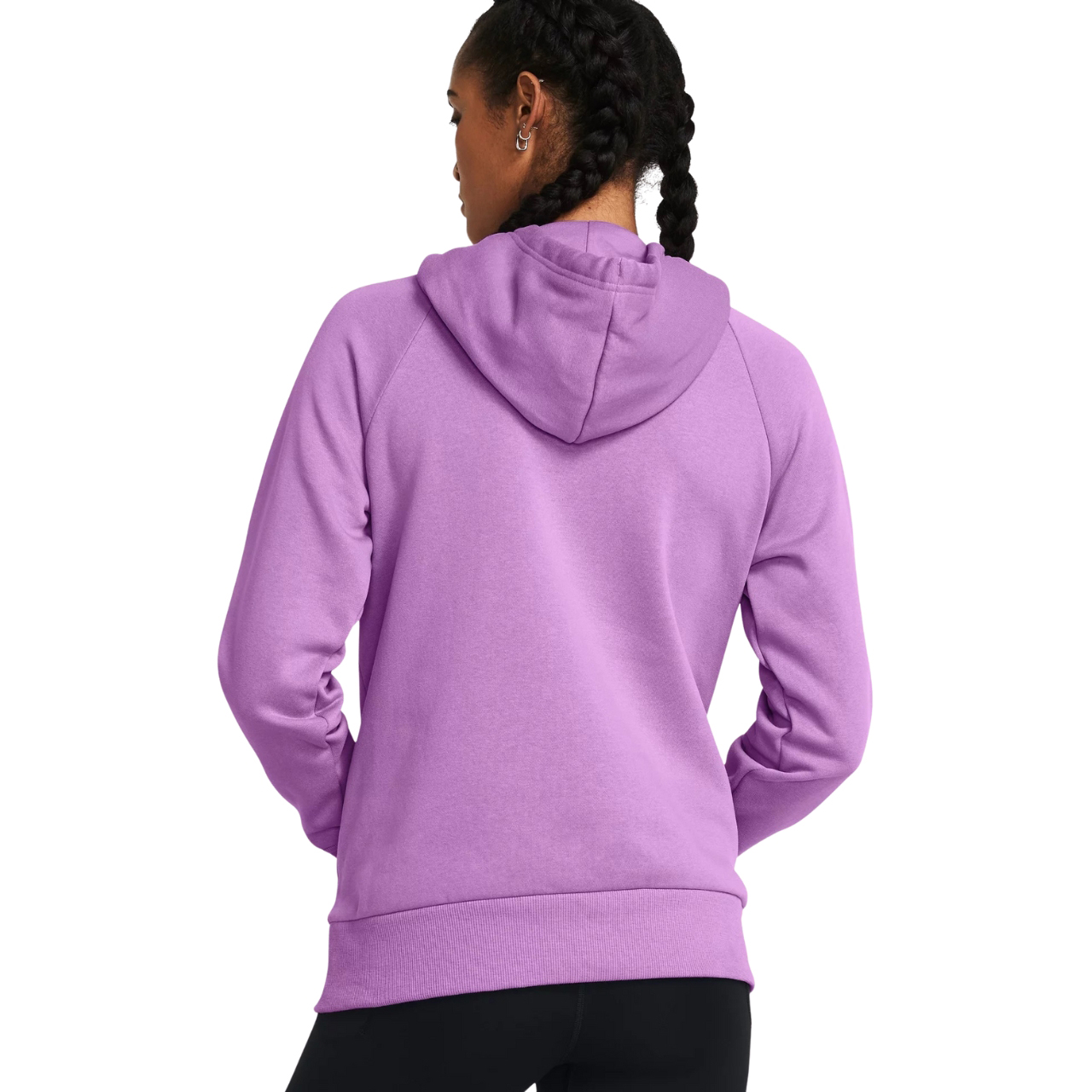 Bluza damska Under Armour Rival Fleece Hoodie fioletowa – ujęcie 4