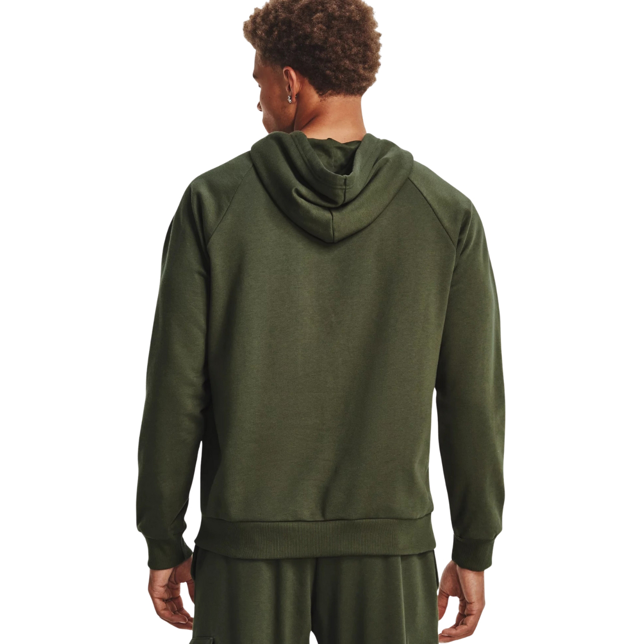 Bluza męska Under Armour Rival Fleece Hoodie zielona – ujęcie 4