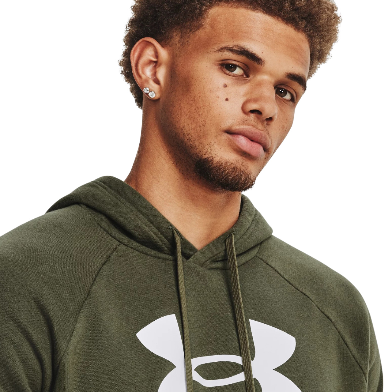Bluza męska Under Armour Rival Fleece Logo HD zielona – ujęcie 6
