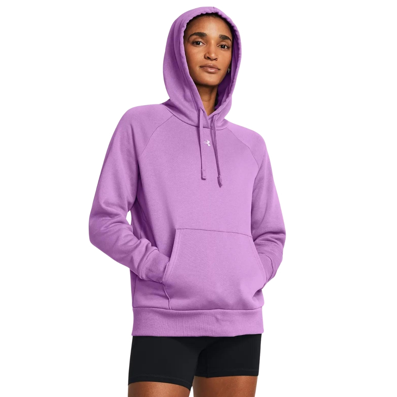 Bluza damska Under Armour Rival Fleece Hoodie fioletowa