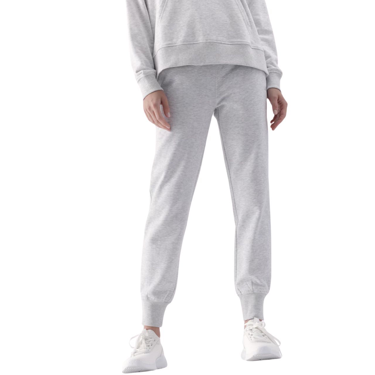 Spodnie damskie 4F F0946 chłodny jasny szary melanż 4FWMM00TTROF0946