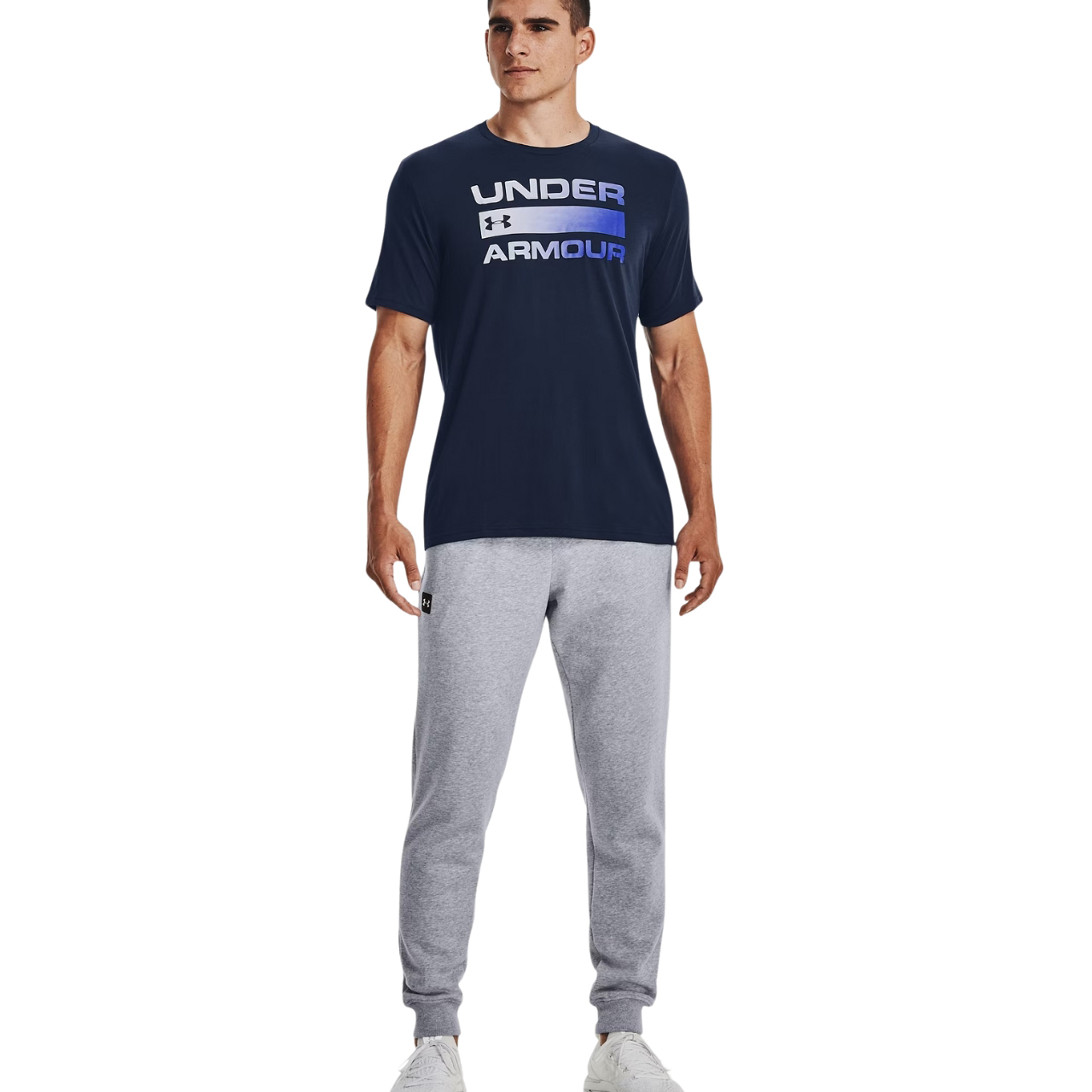 Koszulka męska Under Armour Team Issue Wordmarsk SS granatowa – ujęcie 6