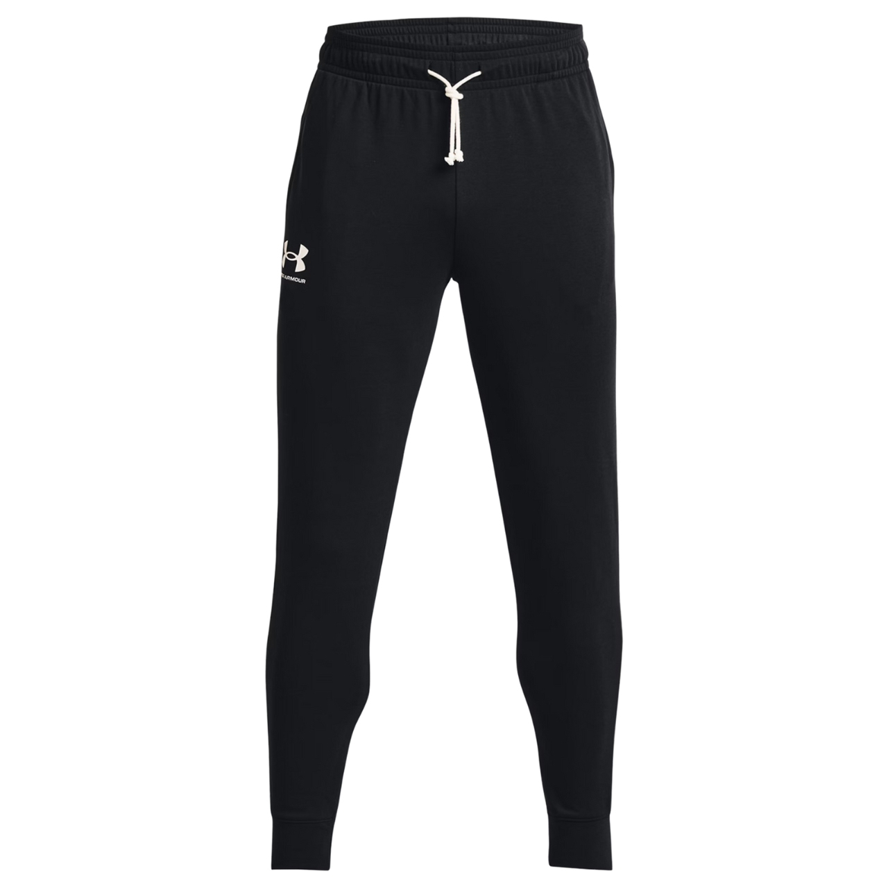 Spodnie męskie Under Armour Rival Terry Jogger czarne – ujęcie 2