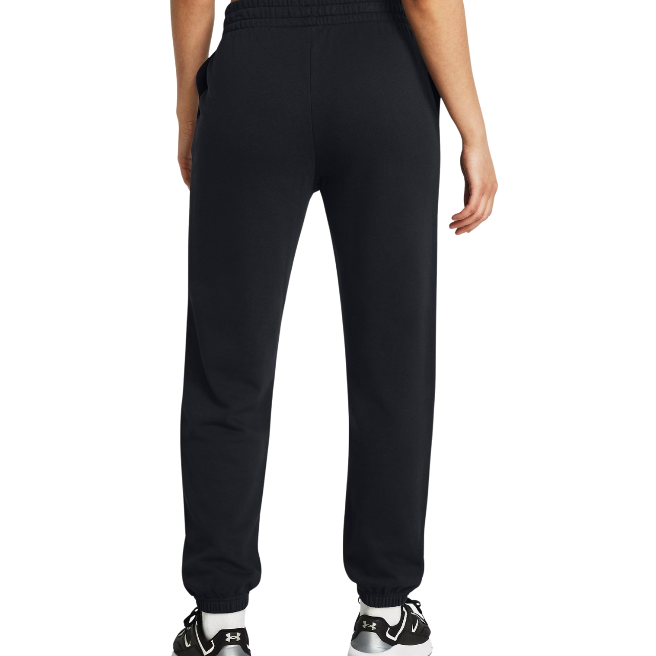 Spodnie damskie Under Armour Rival Terry Jogger czarne – ujęcie 4