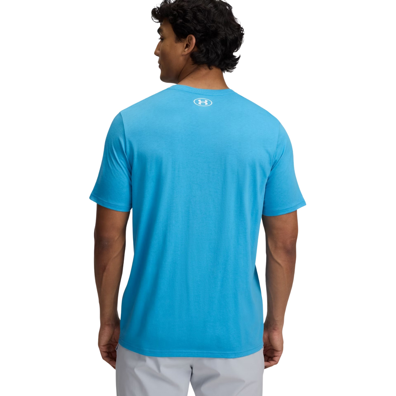 Koszulka męska Under Armour Sportstyle LC SS jasnoniebieska – ujęcie 2