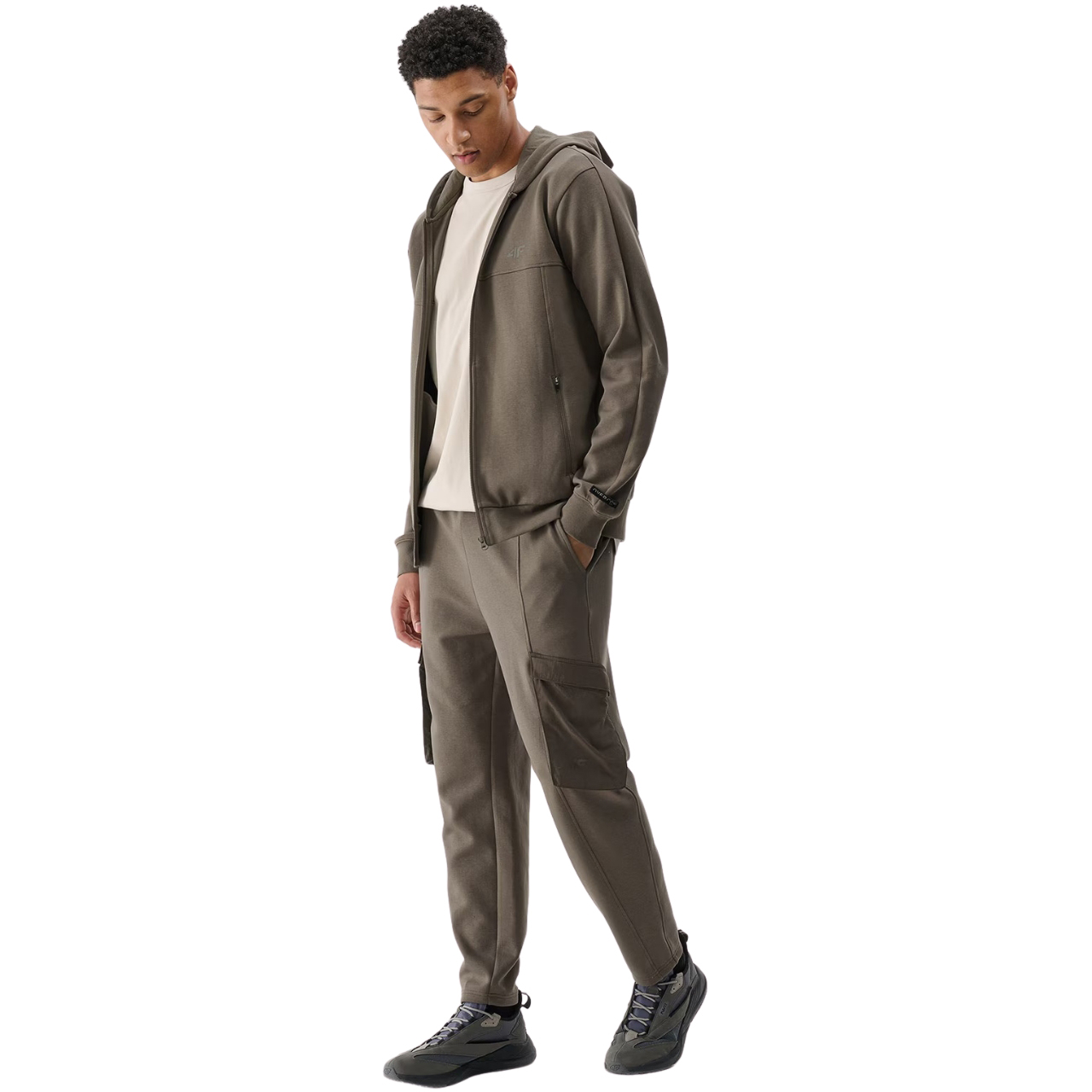 Spodnie męskie 4F CAS M0990 ciemny brąz 4FWSS25TTROM0990 – ujęcie 6