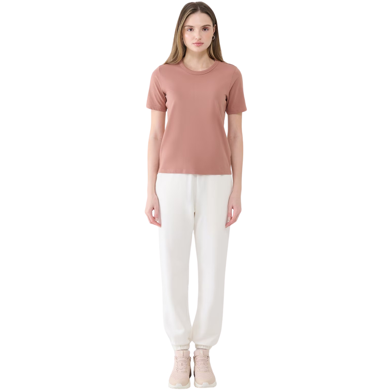 Spodnie damskie 4F CAS F1013 białe 4FWSS25TTROF1013 – ujęcie 5