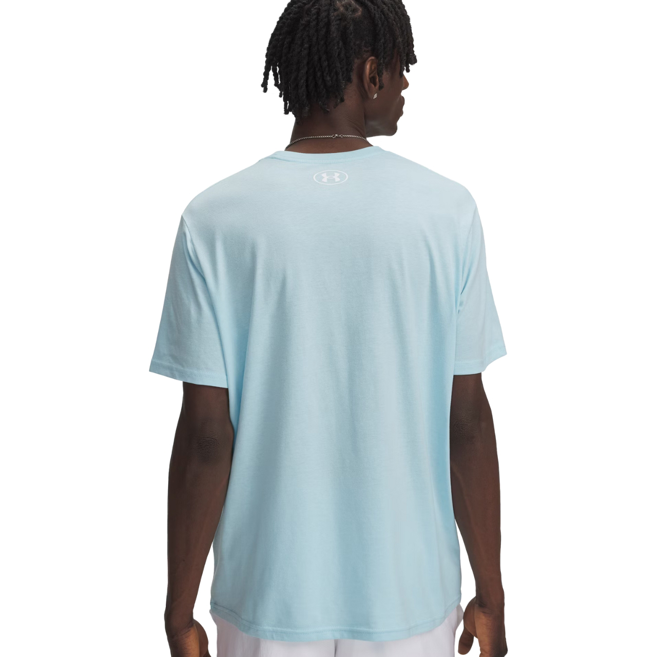 Koszulka męska Under Armour Sportstyle Left Chest Ss jasnoniebieska – ujęcie 2