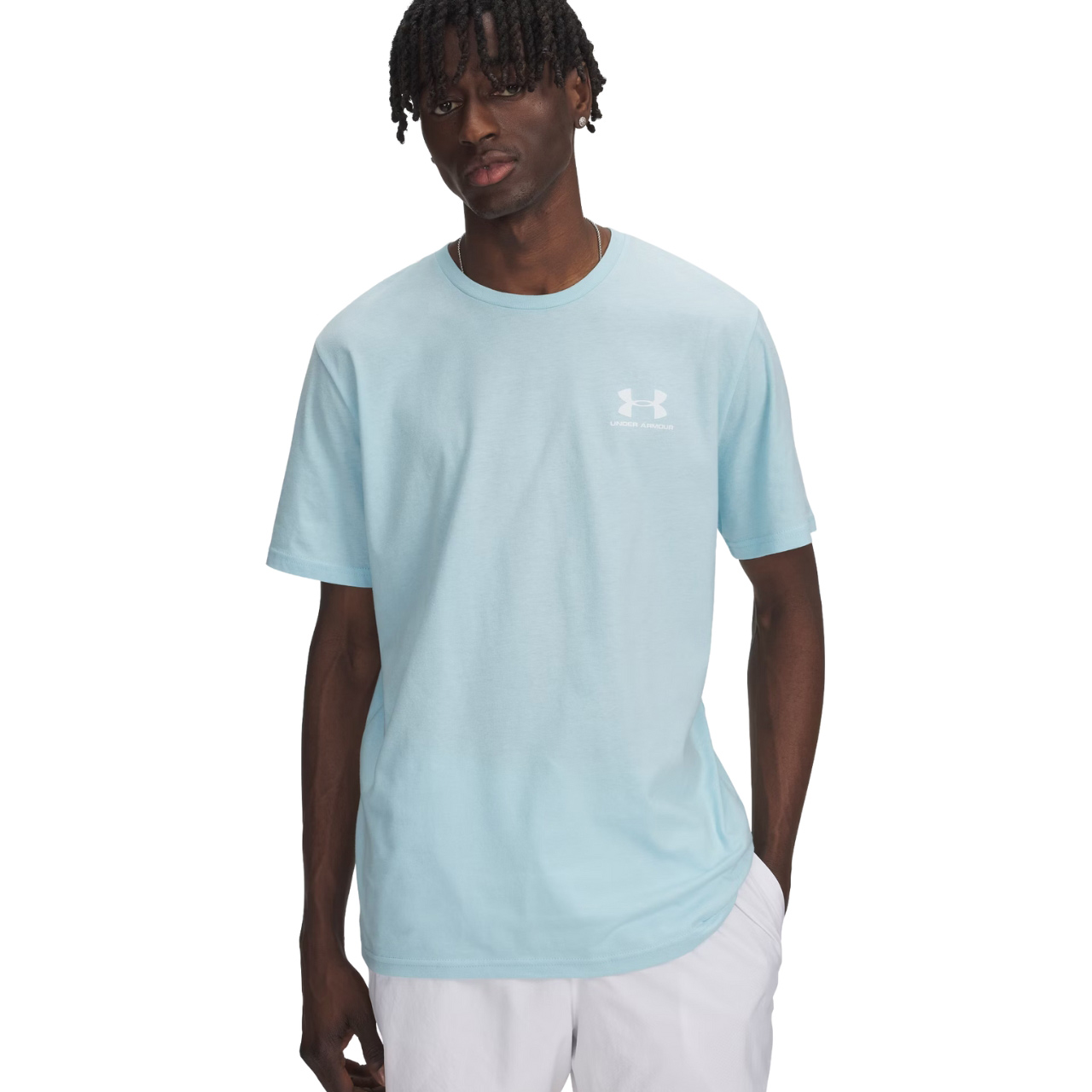 Koszulka męska Under Armour Sportstyle Left Chest Ss jasnoniebieska