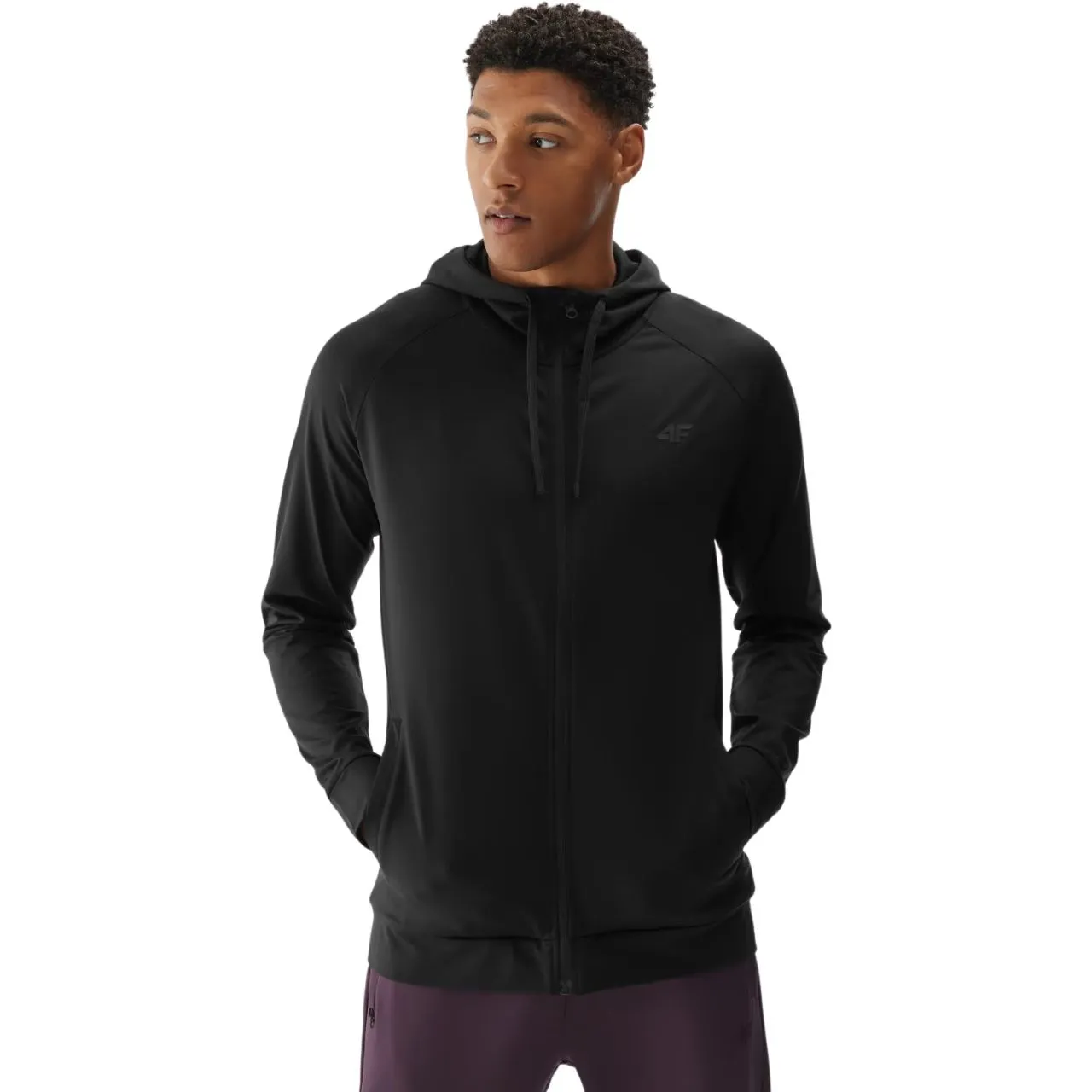Bluza męska 4F M403 głęboka czerń 4FWAW24TFSWM403