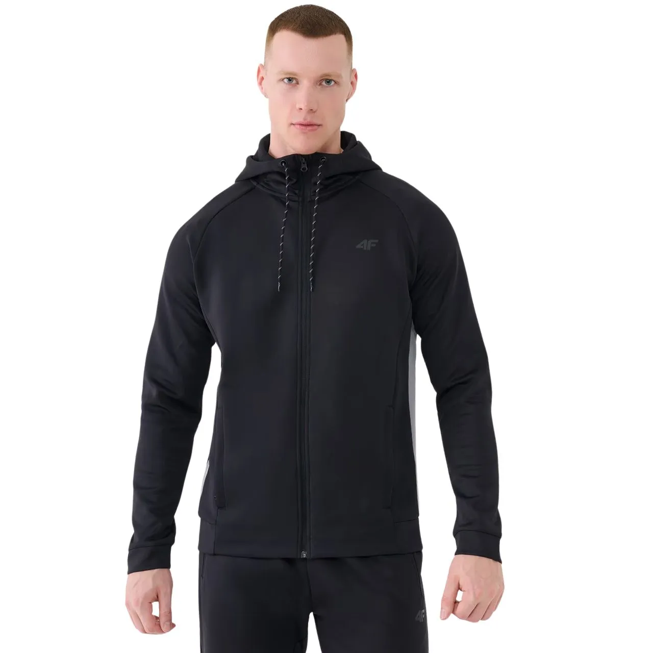 Bluza męska 4F FNK M513 głęboka czerń 4FWSS25TFSWM513