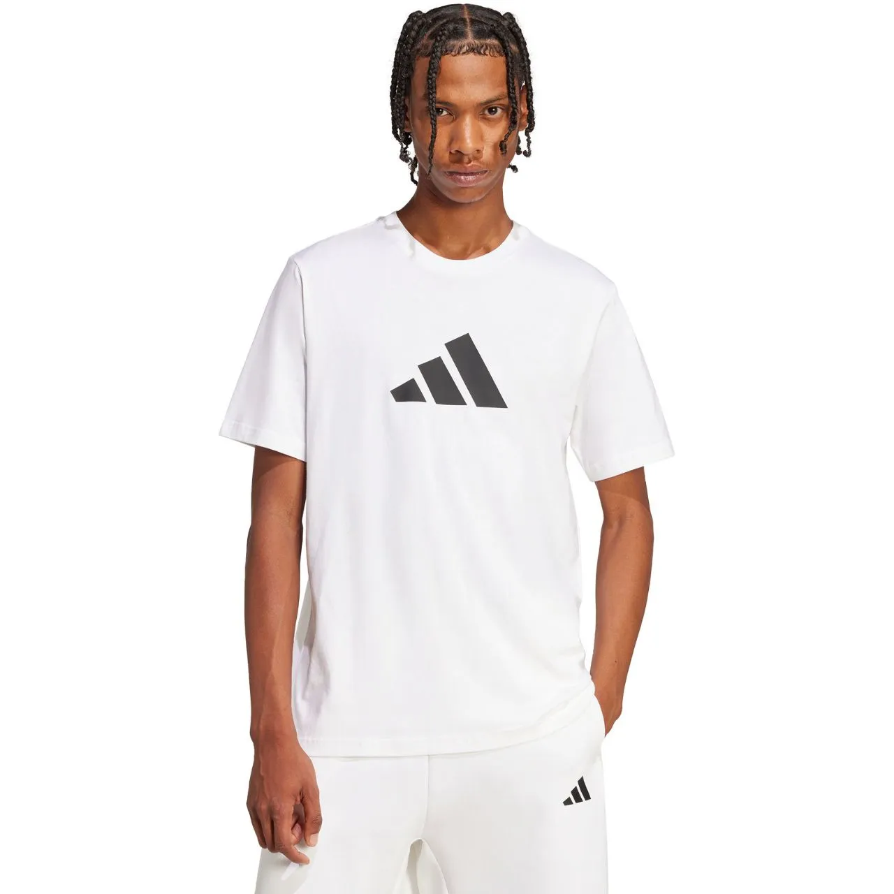 Koszulka męska adidas 3Bar Tee biała