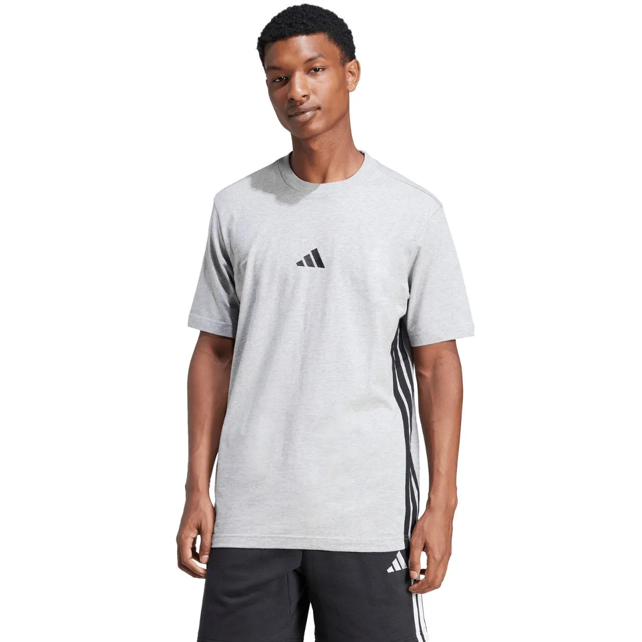 Koszulka męska adidas Essentials Big/3-Stripes – klasyk z dużym logo