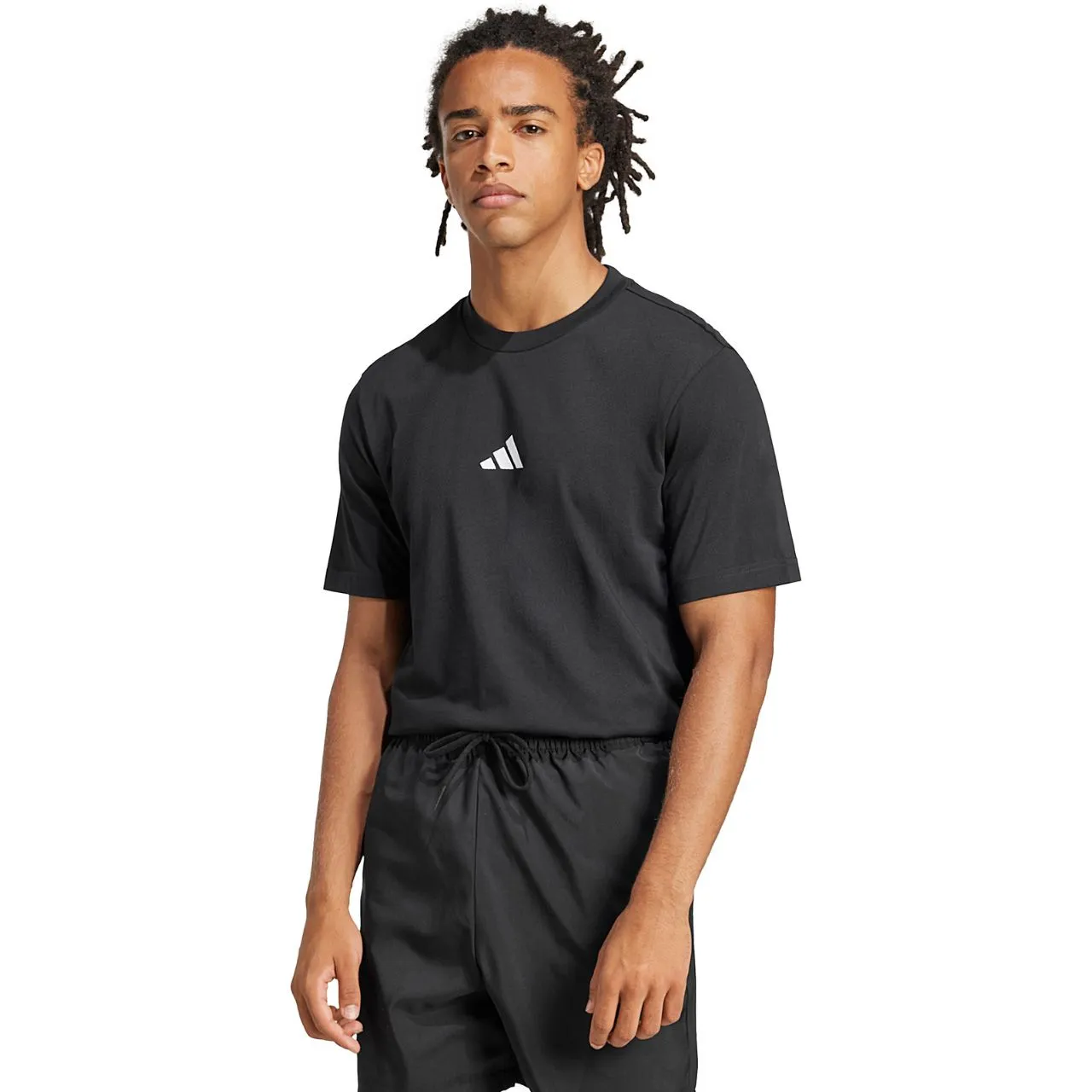 Koszulka męska adidas Essentials Small Logo Single czarna