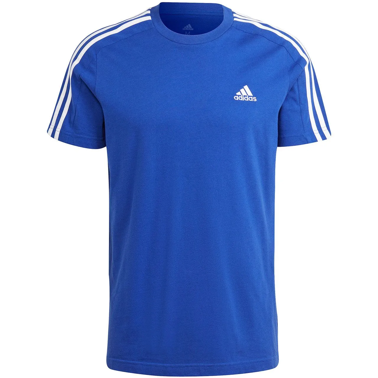 Koszulka męska adidas Essentials Single Jersey 3-Stripes niebieska