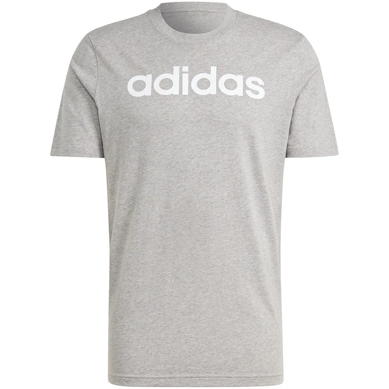Koszulka męska adidas Essentials Single Jersey Linear Embroidered Logo Tee szara